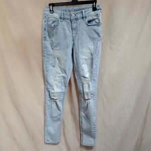 Refuge Light Wash Distressed Skinny Jeans
